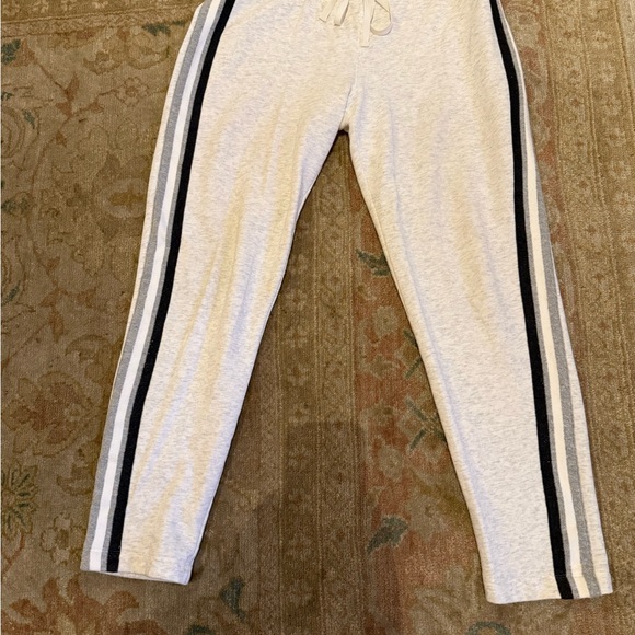 J. Crew Pants - J. Crew Stylish Light Grey Joggers with Black Stripes, size M